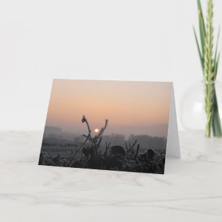 Greetings Card/Frosted Field near Denholm, Hawick Card