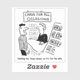 Greetings Card Shop Cartoon.