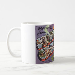 Greetings fm South Carolina retro large letter mug