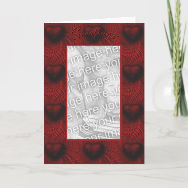 Greetings for a heart holiday card (Front)