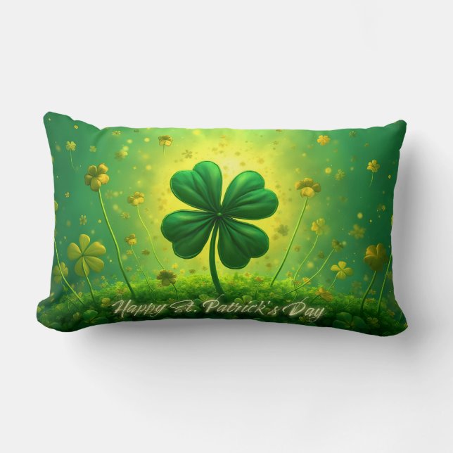 Greetings for St. Patrick's Day Lumbar Pillow (Front)