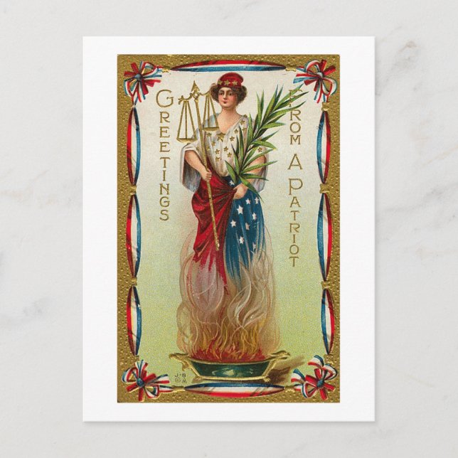 Greetings from A Patriot Postcard (Front)