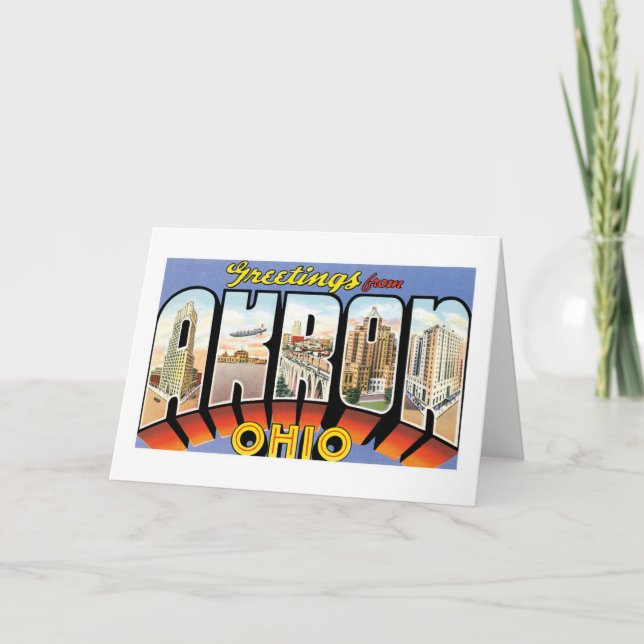 Greetings from Akron, Ohio! Card (Front)