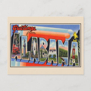 Greetings from Alabama Large Letter Postcard