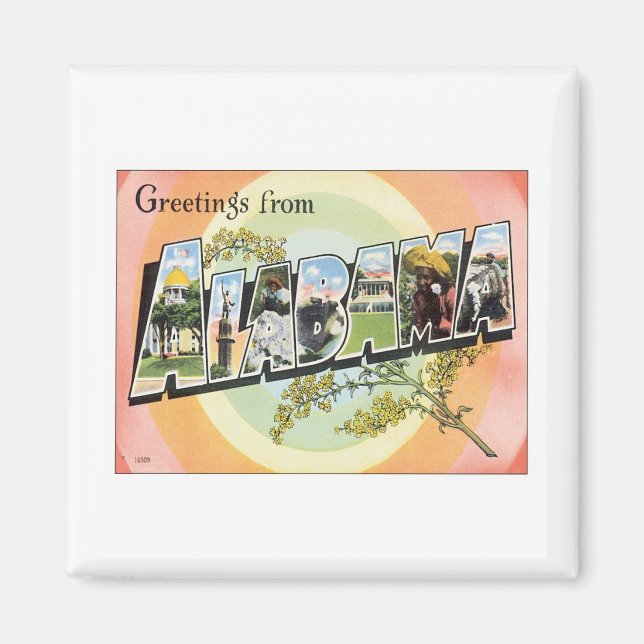 Greetings From Alabama Magnet (Front)