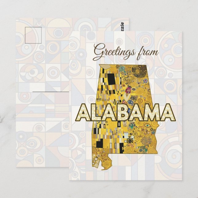 Greetings from Alabama Vertical Postcard (Front/Back)