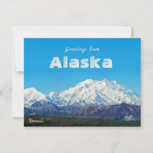 Greetings from Alaska Denali Post Card Scenic