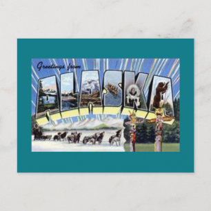 Greetings From Alaska Postcard