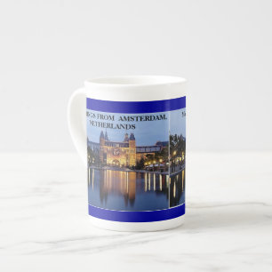 GREETINGS FROM AMSTERDAM BY MOJISOLA A GBADAMOSI BONE CHINA MUG