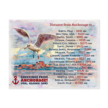 Greetings from Anchorage - Watercolor painting