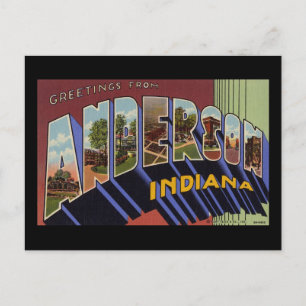 Greetings from Anderson Indiana Postcard