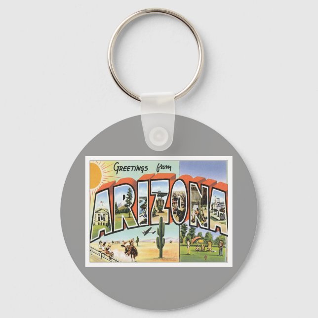 Greetings From Arizona Keychain (Front)