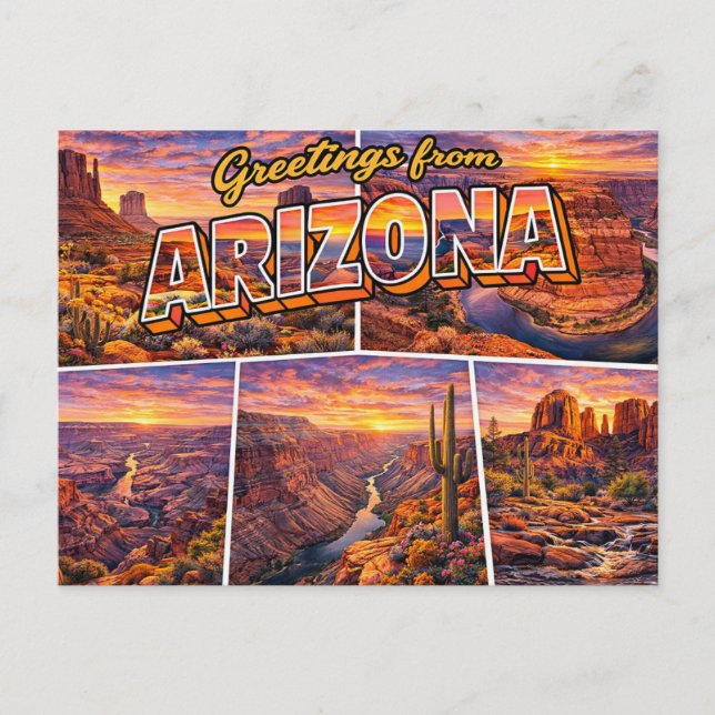 Greetings From Arizona Postcard (Front)