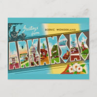 Greetings from Arkansas Postcard