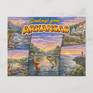 Greetings From Arkansas Postcard