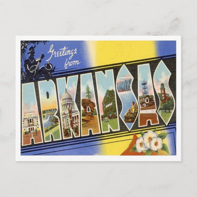 Greetings From Arkansas Postcard (Front)