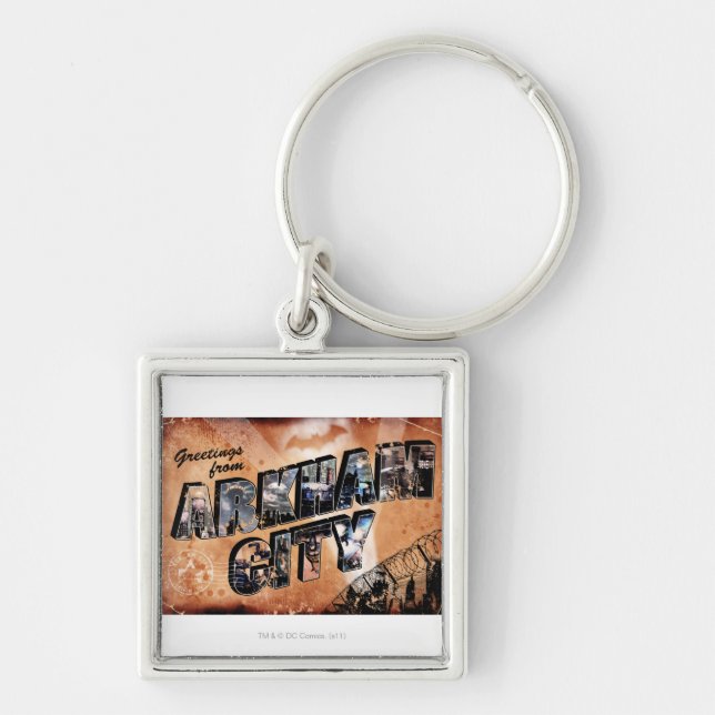 Greetings from Arkham City Keychain (Front)