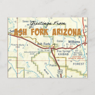 Greetings From Ash Fork Arizona Postcard
