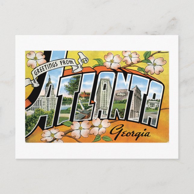Greetings from Atlanta, GA! Postcard (Front)