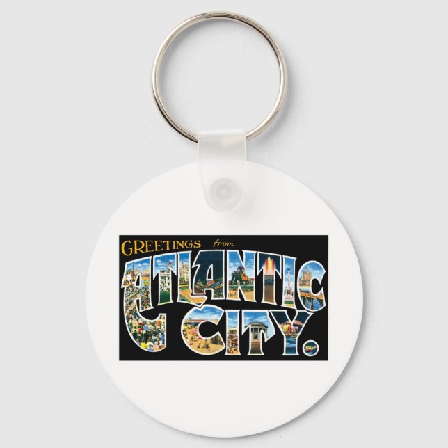 Greetings from Atlantic City Keychain (Front)