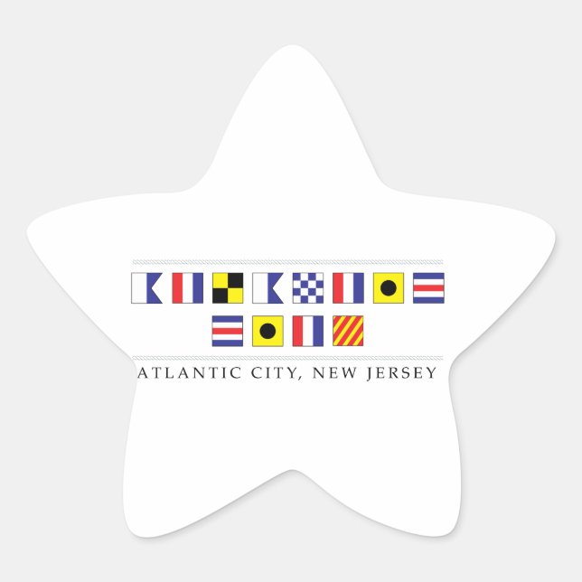Greetings from Atlantic City Star Sticker (Front)
