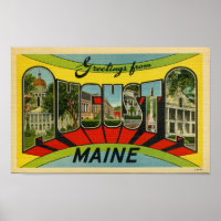Greetings from Augusta, Maine Giant Postcard