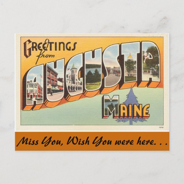 Greetings from Augusta Postcard (Front)