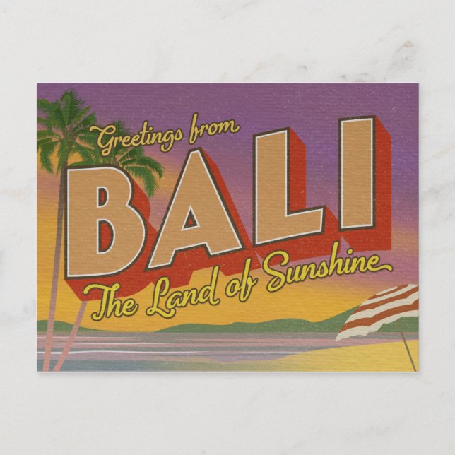 Greetings from Bali Postcard (Front)