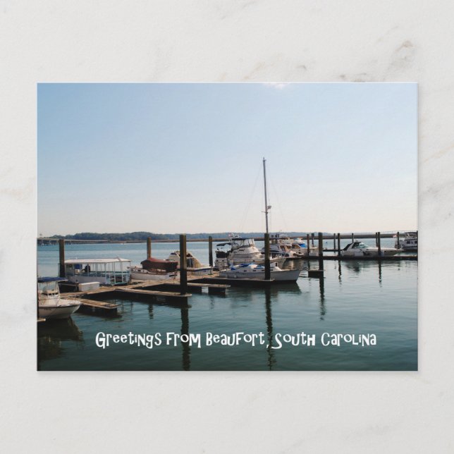 Greetings from Beaufort, SC Postcard (Front)
