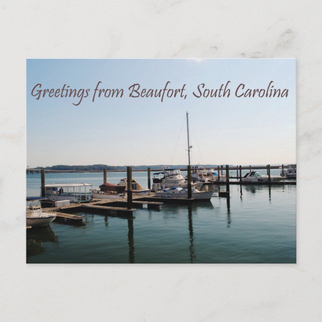 Greetings from Beaufort, SC Postcard (Front)