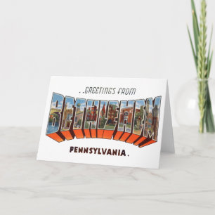 Greetings from Bethlehem Pennsylvania Card