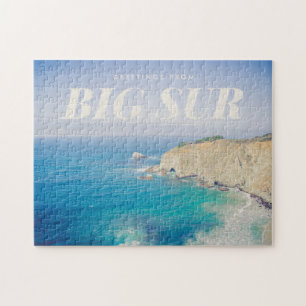 Greetings from Big Sur Vintage-Style Postcard Jigsaw Puzzle