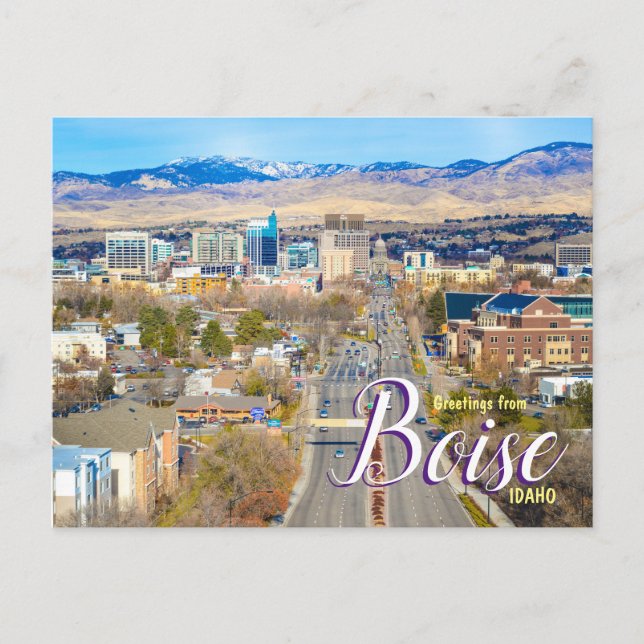 Greetings from Boise Idaho Travel Postcard (Front)