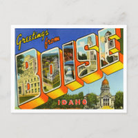 Greetings from Boise, Idaho Vintage Travel