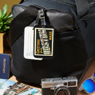 Greetings from Boston, Massachusetts Luggage Tag
