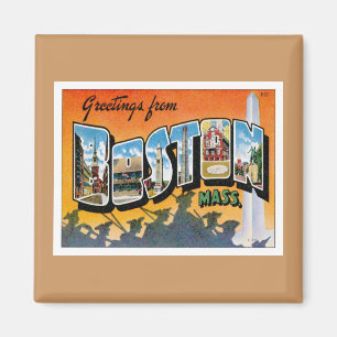 Greetings From Boston Massachusetts Magnet