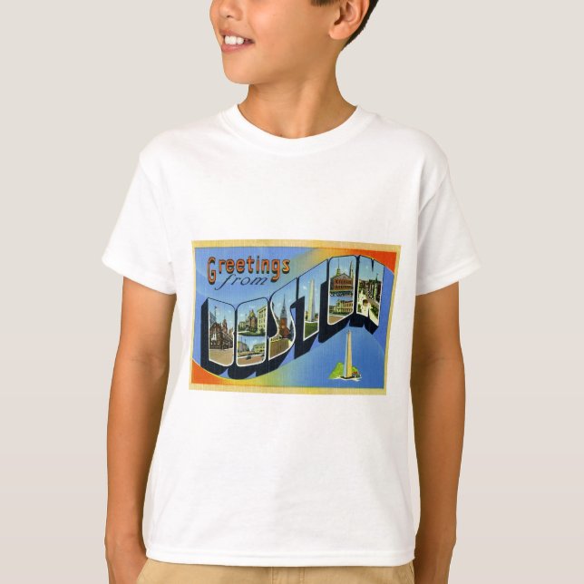 Greetings from Boston Massachusetts T-Shirt (Front)