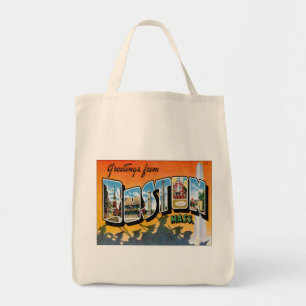 Greetings From Boston Massachusetts Tote Bag