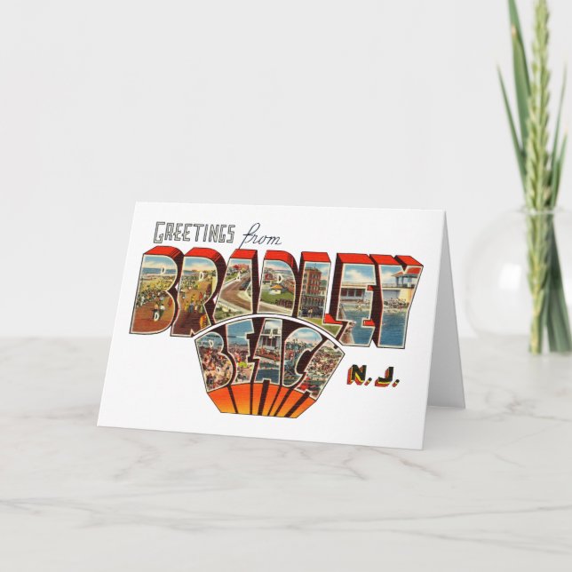 Greetings from Bradley Beach New Jersey Card (Front)