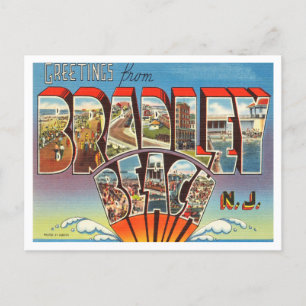 Greetings from Bradley Beach, New Jersey Travel Postcard