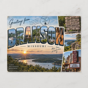 Greetings From Branson Missouri Postcard