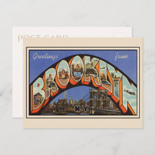 Greetings from Brooklyn New York 1943 Postcard