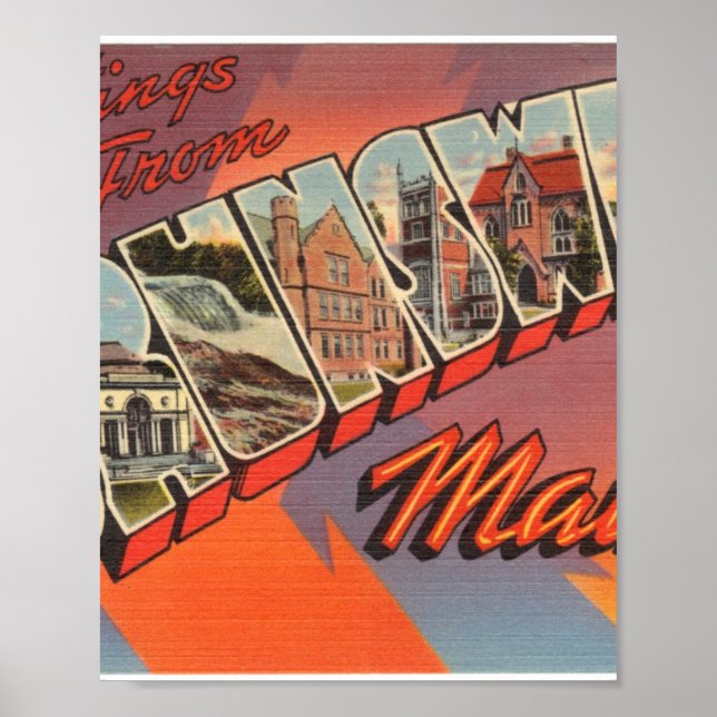 Greetings from Brunswick, Maine Poster (Front)