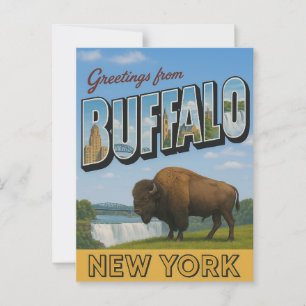 Greetings From Buffalo New York Postcard