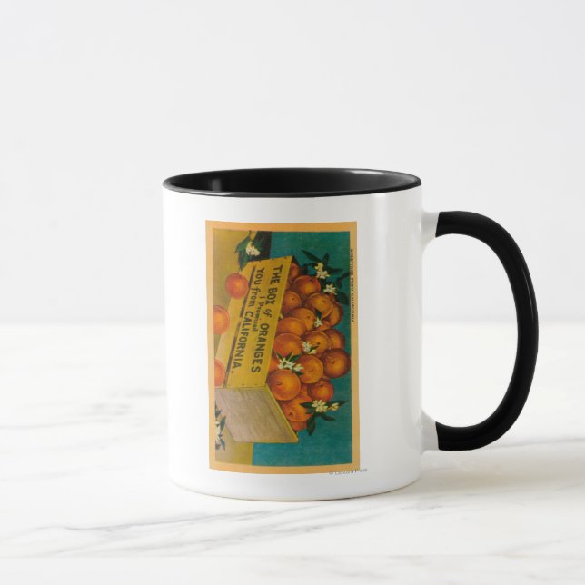Greetings from California, Box of OrangesState Mug (Right)