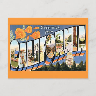 Greetings From California Postcard