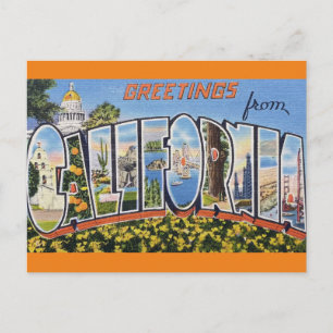 Greetings from California Travel Postcard