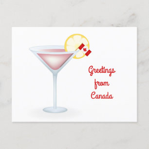 Greetings From Canada Cocktail Holiday Card