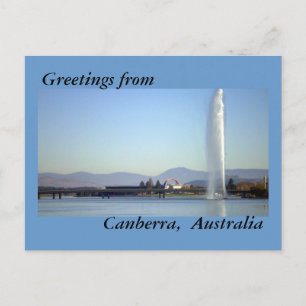 Greetings from Canberra,  Australia Postcard