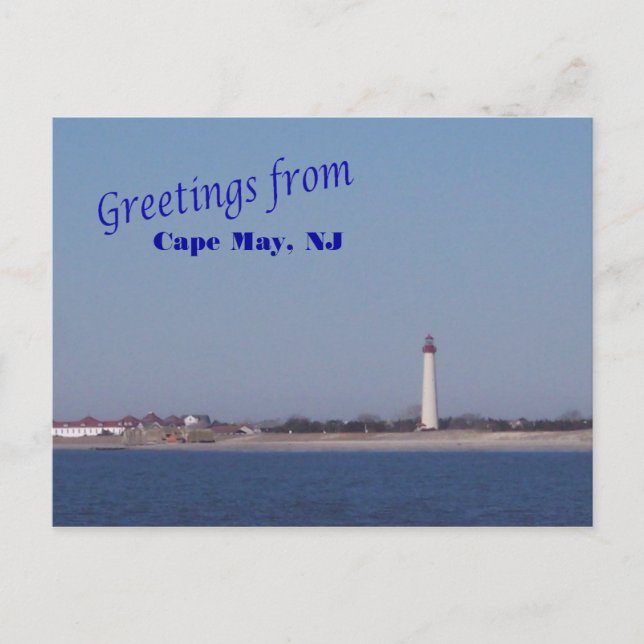 Greetings from Cape May Lighthouse Postcard (Front)